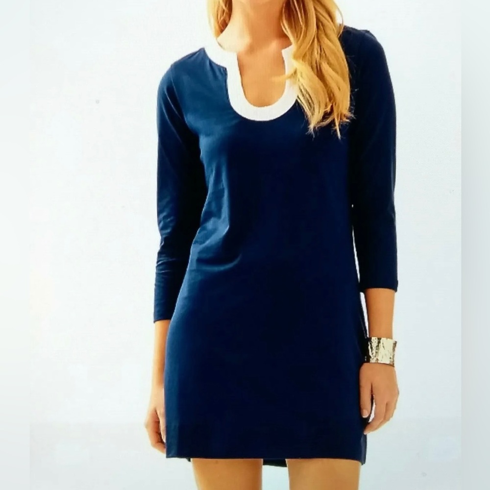 Lilly Pulitzer Navy 3/4 Sleeve Tshirt Dress